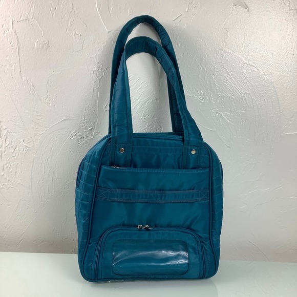 Lug Mini Puddle Jumper Travel tote Gym Overnight Shoulder bag EUC - Picture 4 of 12